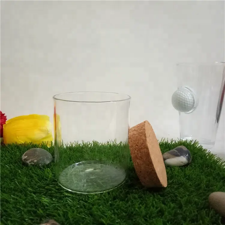 Kích Thước Tùy Chỉnh Cao Borosilicate Glass Nút Chai Nắp Stopper Glass Candle Chum Với Nút Chai Có Nắp Đậy Như Candle Holder Glass