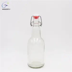 Flip Top 500ml Amber Beer Glass Bottle With Swing Caps