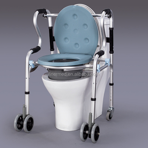 Chaise de douche pliable pour personnes handicapées avec roulettes - Product Image 3