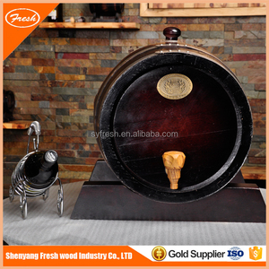 Tonneau à vin rouge en bois <span class=keywords><strong>de</strong></span> chêne massif 25l, Vintage, pour bière, cognac et whisky, vente en gros - Product Image 6