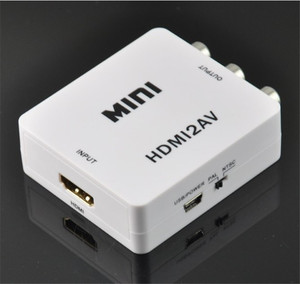 HDMI2AV Mini HDMI al Convertitore AV, HDMI Video <span class=keywords><strong>Audio</strong></span> Converter Box Adattatore AV cvbs <span class=keywords><strong>RCA</strong></span> NTSC PAL Uscita fino a 1080 P - Product Image 1