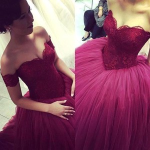 LL085 Tulle Appliques Vintage <strong>Wedding</strong> <strong>Dresses</strong> Unique Sweetheart A-Line Princess Lace Bridal <strong>Dresses</strong> <strong>Red</strong> <strong>Wedding</strong> Gowns - Product Image 1