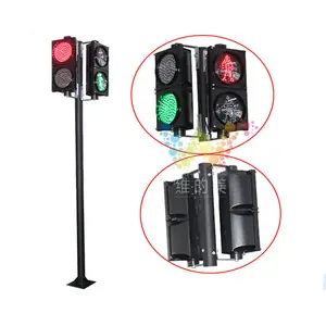 New design 200mm two aspects full screen signal pedestrian traffic light pole