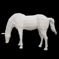 शीसे रेशा पशु प्रतिमा molds मोज़ेक के लिए जीवन आकार राल सफेद घोड़े बिक्री