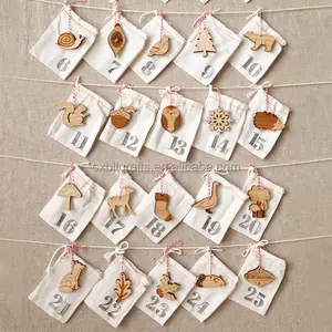 Handgemaakte Kerst Ornament Houten Adventskalender