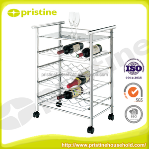 Estante de vino de metal de 5 niveles MIT Taiwán para almacenamiento de cocina casera de cubos de hielo y tinas de bebidas muebles de calidad - Product Image 3