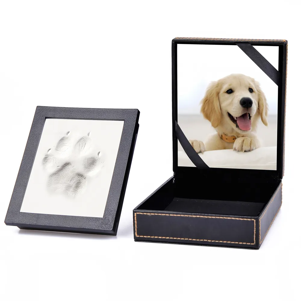 Cão Ou Gato Pegada Argila Kit de Quadro Da Foto Da Lembrança Com a Logomarca Da Cópia Da Pata do Animal de Estimação