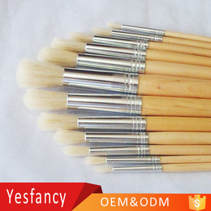 Pinceaux à huile pour artiste à manche en bois et poils de sanglier, <span class=keywords><strong>pinceau</strong></span> à <span class=keywords><strong>peinture</strong></span> en silicone - Product Image 4