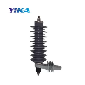 YIKA 24KV 5KA 10KA Kim Loại Kẽm Oxit Composite Sét Arrester Cao Su Silicone Tăng Arrester