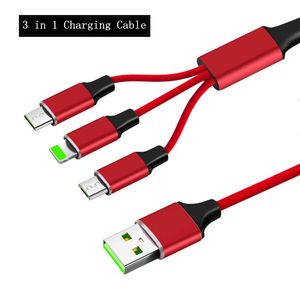 Vaquero Micro tipo C 8 Pin datos teléfono móvil USB cargador 3 en 1 Cable de carga - Product Image 2