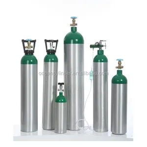 Medical Use Oxygen Cylinder ISO/DOT M150 28.9L Aluminum Alloy Ambulance Oxygen Cylinder High Pressure Cilindro De Oxigenos