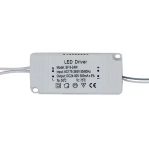 1PCSLEDコンスタントドライバー1-3W 4-5W 4-7W 8-12W 18-24W 300mA LEDダウンライト照明用電源ライトトランスAC85-265V