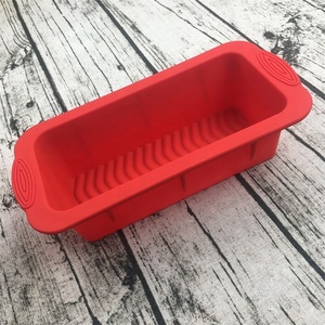 Simake Eco-Friendly Rectangle Bread Baking <strong>Mould</strong> 8" X 3.5" <strong>Silicone</strong> Cake Pan Non-Stick for <strong>Christmas</strong> Cake Microwave Dishwasher - Product Image 1