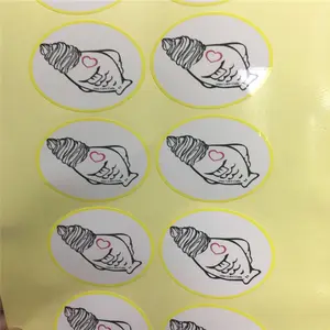 이동할 수 있는 주문 홀로그램 비닐 열전달 매트 상자 바다표범 어업 스티커 디자인 서류상 접착성 로고 인쇄 명확한 끈끈한 상표