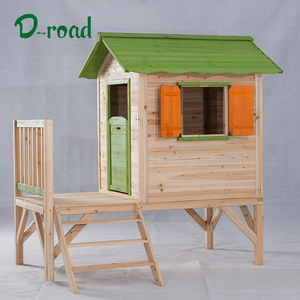 <span class=keywords><strong>Casa</strong></span> de juegos de <span class=keywords><strong>madera</strong></span> para niños con escalera y tobogán - Product Image 2