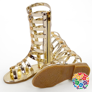2019 fantaisie enfants genou haut gladiateur sandales d'été bébé sequin sandale pour les filles - Product Image 4