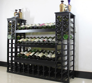Estante de Exhibición de Vino Tinto Metálico Ligero Personalizable Directo de Fábrica, Estantes de Almacenamiento de <span class=keywords><strong>Bodega</strong></span> de Doble Cara para Supermercados - Product Image 5