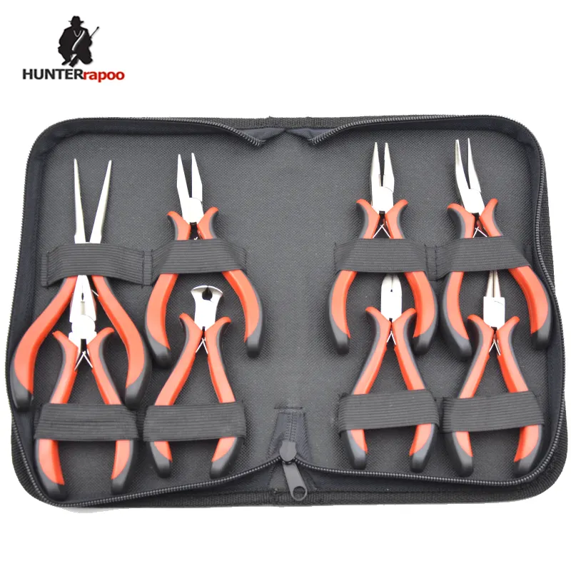 8Pcs Mini Pliers Set Different Jewelry Pliers With Double PVC Handles Nickel Plated Surface Processing Nipper