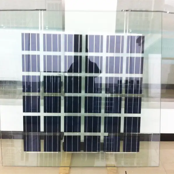 Customized 200w transparent glass solar panel for BIPV green house