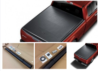 Accesorios de coche suave Tri plegable Tonneau cubierta de cama para Nissan Navara Mazda BT50 Mitsubishi Triton L200 2015 + 4 puerta