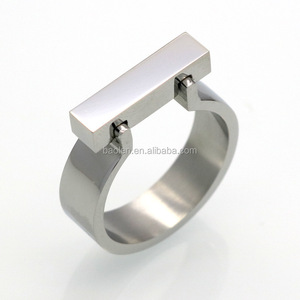 <span class=keywords><strong>Bague</strong></span> classique en acier inoxydable, forme de <span class=keywords><strong>fer</strong></span> <span class=keywords><strong>à</strong></span> <span class=keywords><strong>cheval</strong></span>, anneau plat, marque, punk, <span class=keywords><strong>bague</strong></span> d'amour, couleur or, forme carrée, pour femmes - Product Image 4