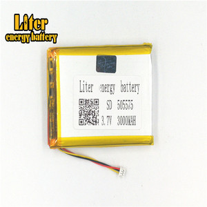 Socket 1.25-3 P 3.7 V 505575 3000 mah lipo battery Rechargeable solar li ion polymer lithium battery with PCM - Product Image 2