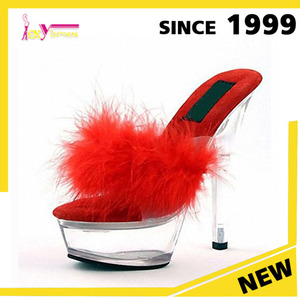 Alibaba caliente de la venta claro para mujer de la plataforma deslizadores atractivos de los altos talones sandalias - Product Image 2
