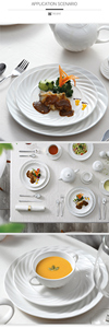 Chao zhouju — service de vaisselle, assiettes à <span class=keywords><strong>Pizza</strong></span> en porcelaine blanche, assiettes à <span class=keywords><strong>Pizza</strong></span> en céramique pour Restaurant ^ - Product Image 6