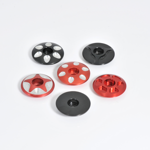 Cubierta de aluminio para bicicleta de montaña más vendida, piezas de auriculares sin rosca de 1-1/8 ", tapa superior de horquilla para vástago de auriculares de bicicleta - Product Image 1