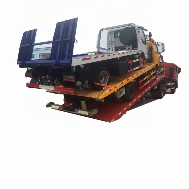 CLW industry produce 6meters full sit on ground car carrier wrecker tower flatbed body price