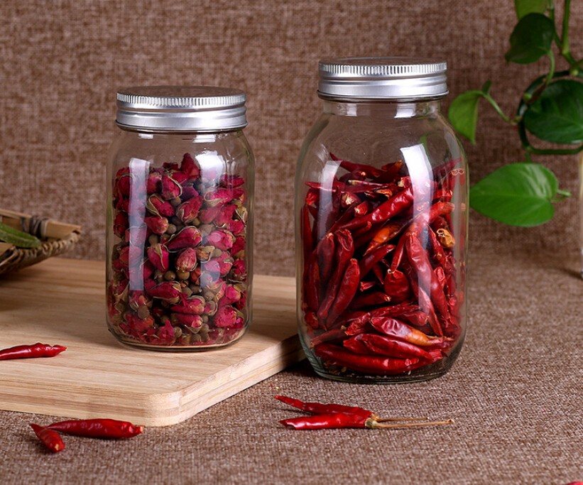 Air Tight Glass Jar Storage Cookie Candy Food Glass Jars with Decorative Lids