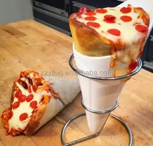 Máquina expendedora automática de conos de pizza, horno, pizza