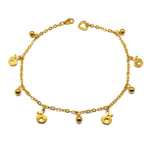 Cheap Wholesale Girls Gift Stylish Stainless Steel Jewelry <strong>Gold</strong> Moon Charm <strong>Anklet</strong> <strong>Bracelet</strong> - Product Image 4