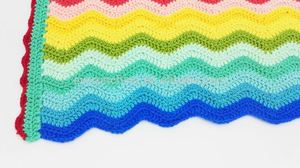 Ma Thuật Màu Xanh Lá Cây Không Khiếm Khuyết 7gg Đo 100% Acrylic Miễn Phí Mô Hình Đầy Màu Sắc Cầu Vồng <span class=keywords><strong>Crochet</strong></span> Mềm Handmade Bé Đan Ném Chăn - Product Image 3