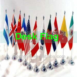 Personalizzato stampato scrivania bandiera, <span class=keywords><strong>bandiere</strong></span> <span class=keywords><strong>tavolo</strong></span>, stand <span class=keywords><strong>bandiere</strong></span> - Product Image 1
