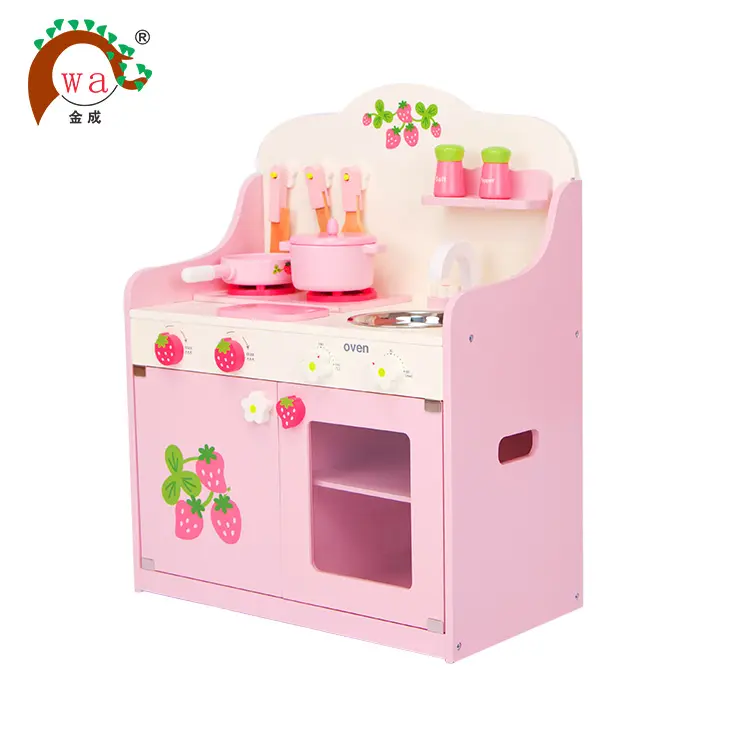 New children pretend role play cooking toy wooden kitchen toy for kids 3+