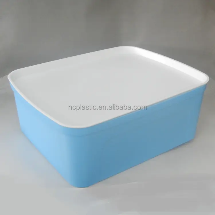 plastic closet organizer clothing storage box with lid for shirts 44.5*36.5*16CM