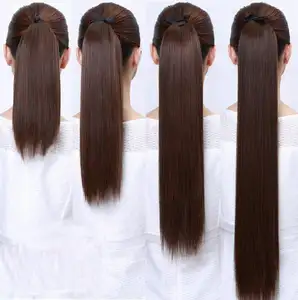 28 30 32 40 50 inch weave synthetic ponytail hair extension, factory wholesale ponytail hair