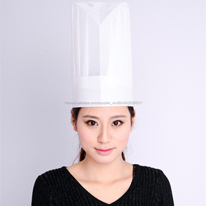 toque Jetable de cusinier en papier rond/classique viscose - Product Image 1