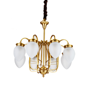 Lampadario a Sospensione con Sfere Sfalsate in Vetro di Murano, Ottone e Metallo, Stile Flemish, 90 cm, a Risparmio Energetico, Bianco e Oro - Product Image 1