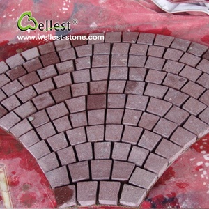 Đá tự nhiên lát <span class=keywords><strong>red</strong></span> porphyry mô hình quạt đá sỏi - Product Image 6