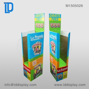 Líder alta calidad libros volcado papel cuadrado bin volcado de cartón soporte con agujeros - Product Image 3