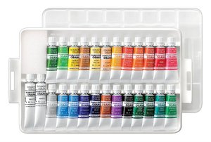 Simbalion GCP-25A Kit de peinture gouache opaque 25 couleurs, tubes en métal aluminium, emballage boîte en papier, conforme EN 71-3 ASTM F963, fournitures artistiques - Product Image 5