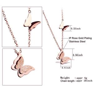2019 Wholesale 18k Rose Gold Necklace <strong>Stainless</strong> <strong>Steel</strong> Jewelry Set Imitation <strong>Jewellery</strong> - Product Image 2