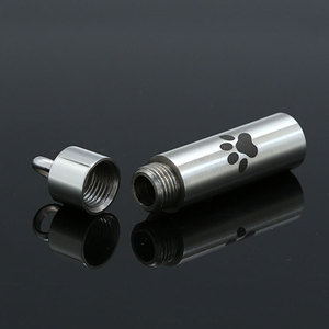 Conception de patte de <span class=keywords><strong>chien</strong></span> cylindre collier de parfum en acier inoxydable 316L bas quantité minimale de commande parents animaux cendres urne pendentif de crémation - Product Image 4