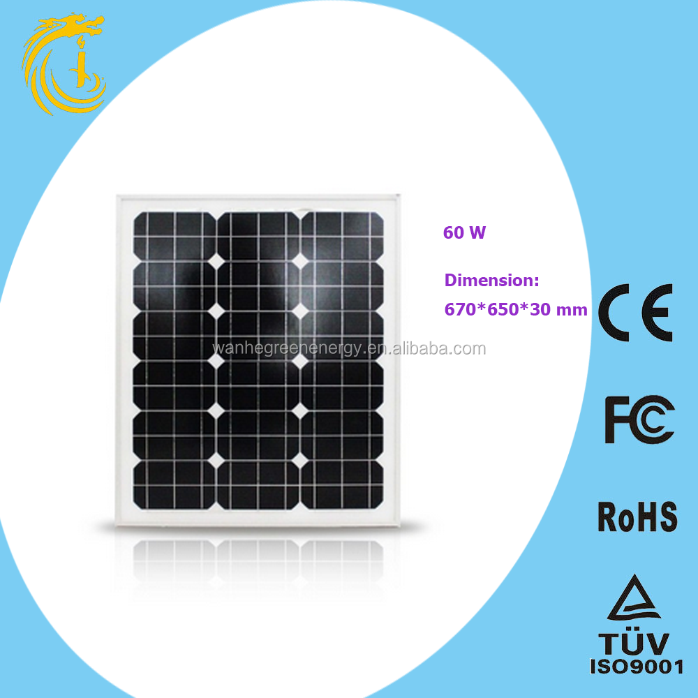 Профессиональный производитель солнечных панелей 60 Вт для домашних солнечных систем по низкой цене