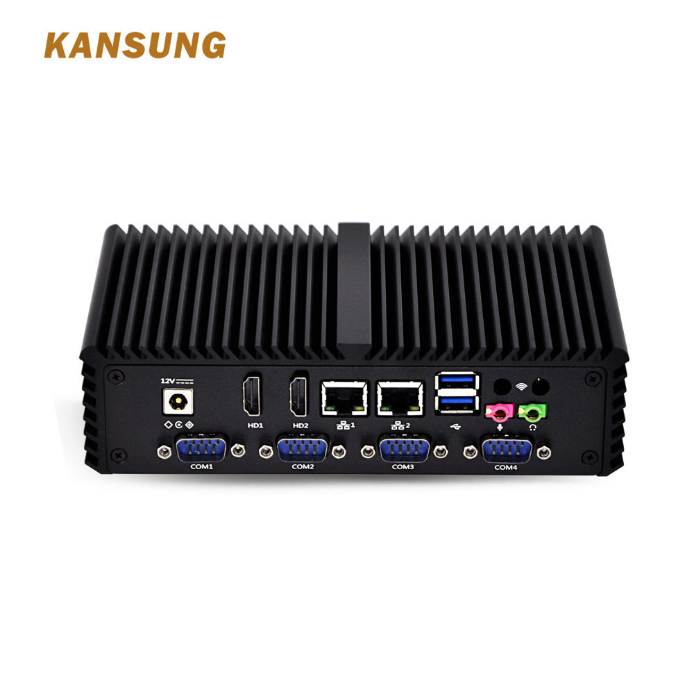Kansung mini pc K4200YP6 con core i5 procesador, LAN dual, 6 * USB múltiple de puerto serie RS-232 sin ventilador X86 pos
