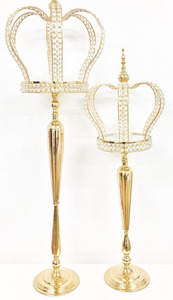 Buona qualità 4 fila di Ferro In Oro del fiore del Metallo Centrotavola Stand/oro in metallo alto vaso per la decorazione evento - Product Image 4