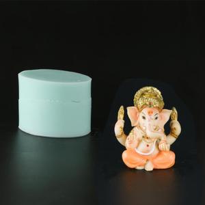 QT0082 Dios indio trompa <span class=keywords><strong>de</strong></span> elefante Dios arcilla Resina <span class=keywords><strong>de</strong></span> silicona molde jabón vela molde - Product Image 5