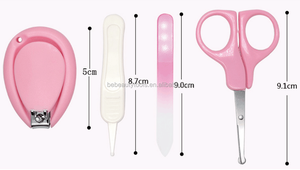 ชุดอุปกรณ์ทำเล็บมือเล็บเท้า4ชิ้น,ชุดกรรไกรตัดเล็บตะไบเล็บแก้วชุดกรรไกรและที่หนีบจมูกสำหรับเด็กทารก - Product Image 3